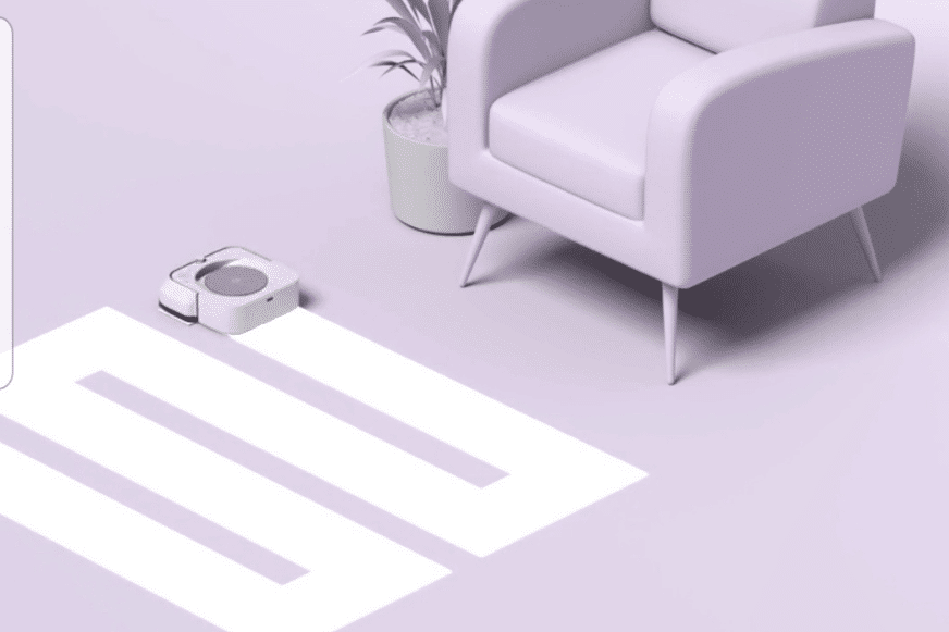 Показан структурированный режим движения iRobot Braava jet m6